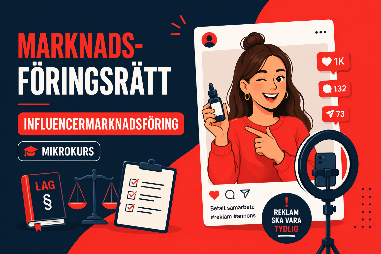 Marknadsföringsrätt – Influencermarknadsföring mikrokurs